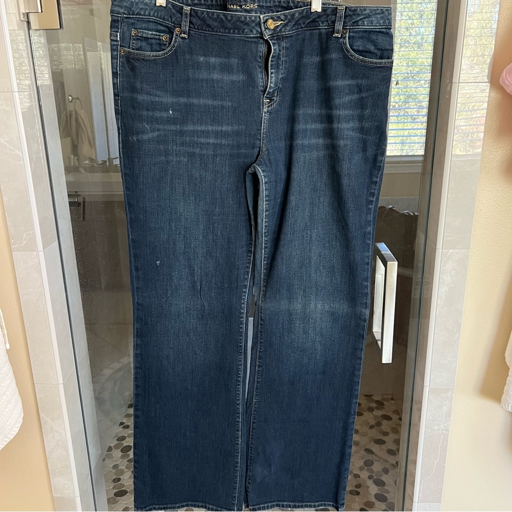 Michael Kors Dark Indigo Straight Leg Jeans